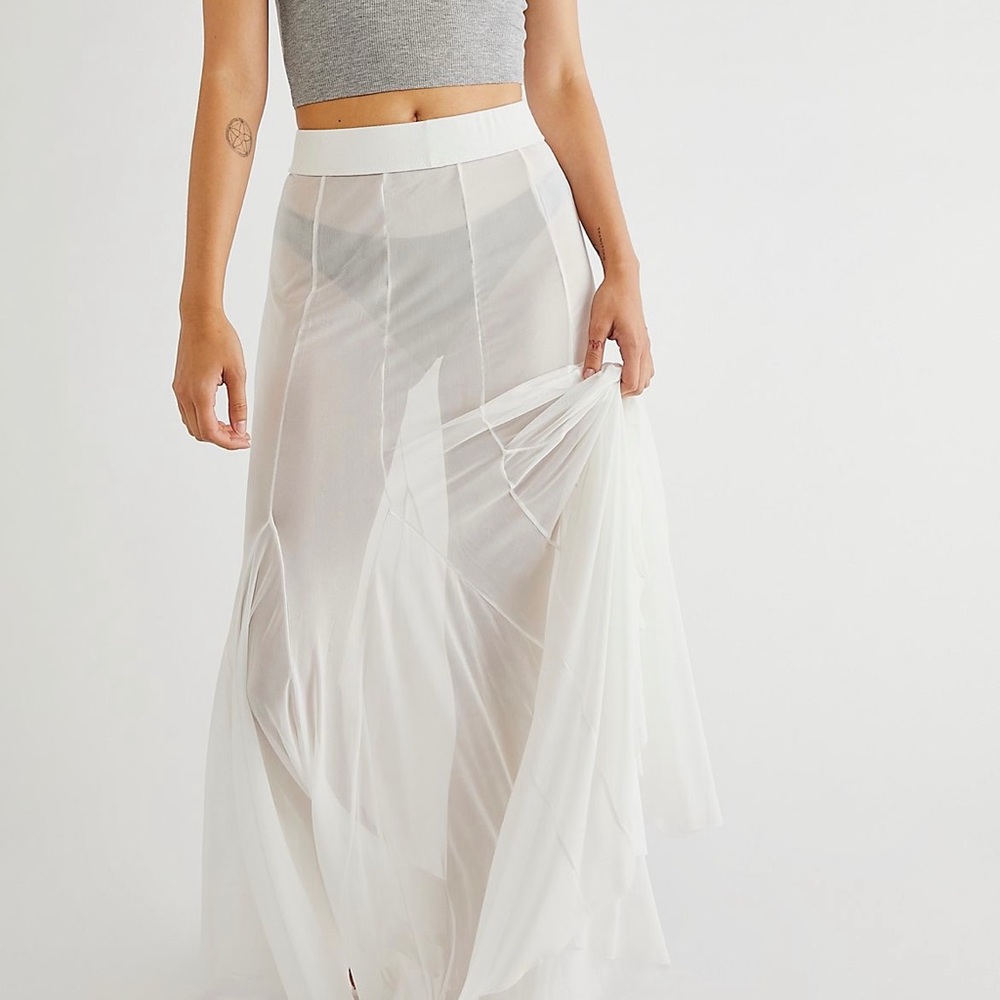 Free People Intimately sheer skirt sz S